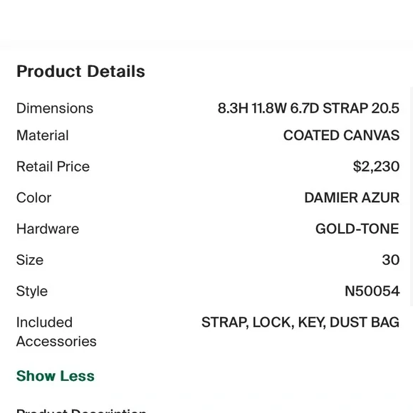 Louise Vuitton Damier Azur Purse, Brand New, “A MUST SEE.” - Picture 8 of 12